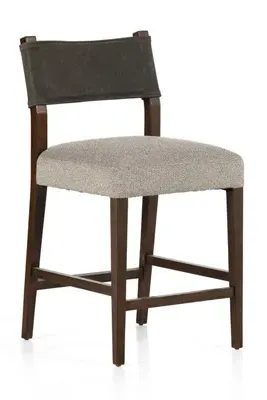 Ferris Counter Stool - Ivory, Leather product