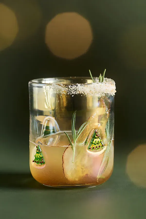 Festive Icon Juice Glass - Handblown Glass by Anthropologie