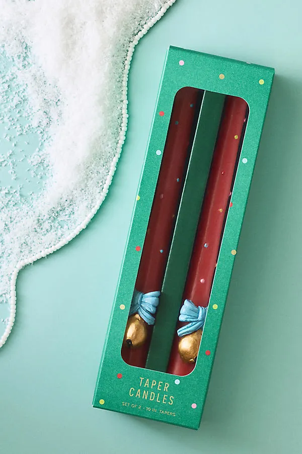 Festive Icon Taper Candles Set of 2 - Red product