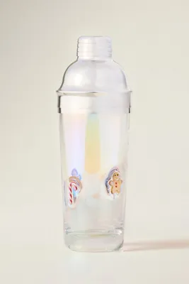 Festive Lustered Icon Cocktail Shaker - Glass, Stainless Steel by Anthropologie, alternate view