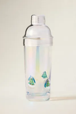 Festive Lustered Icon Cocktail Shaker - Glass, Stainless Steel by Anthropologie, image 2
