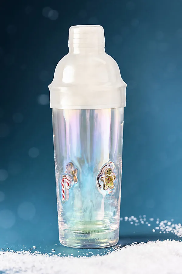 Festive Lustered Icon Cocktail Shaker - Soda Lime Glass by Anthropologie