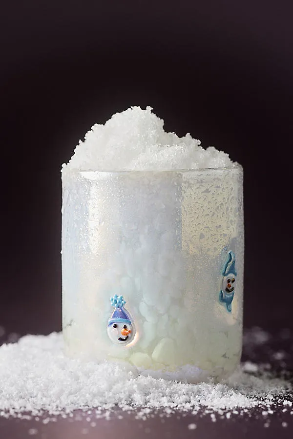 Festive Lustered Icon Juice Glass - Blue by Anthropologie