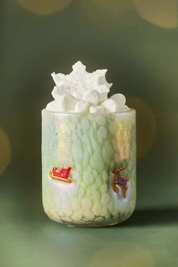 Festive Lustered Icon Juice Glass - Brown by Anthropologie
