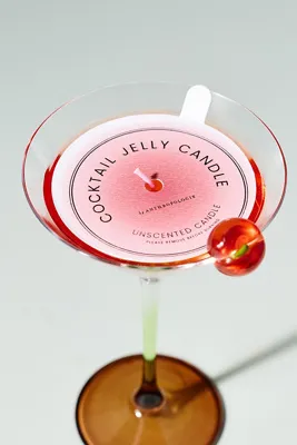 Figural Cocktail Glass Candle - Red, Cotton by Anthropologie, alternate view