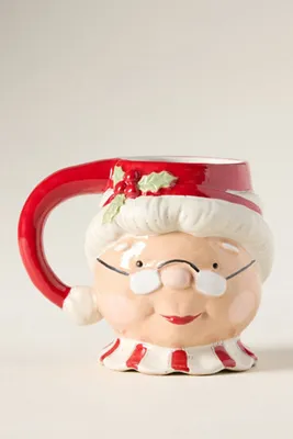 Figural Holiday Mug - Red, Stoneware by Anthropologie, image 2
