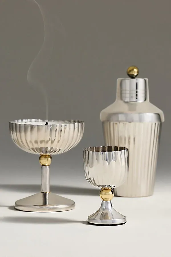 Figural Mini Cocktail Candle - Cranberry Fizz, Metal by Anthropologie, alternate view