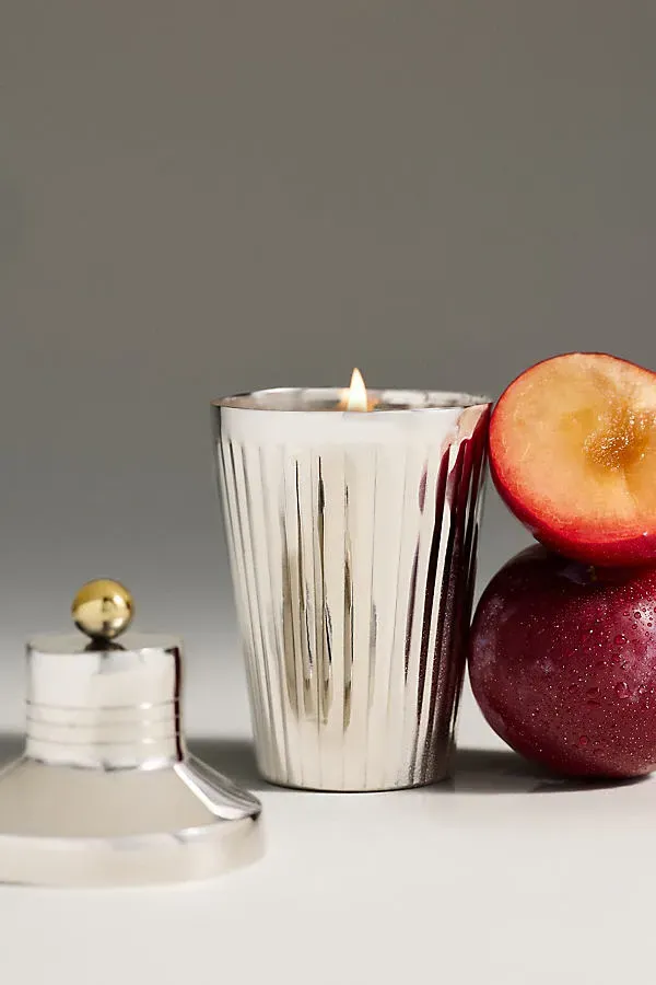 Figural Mini Cocktail Shaker Candle - Cranberry Fizz, Metal by Anthropologie