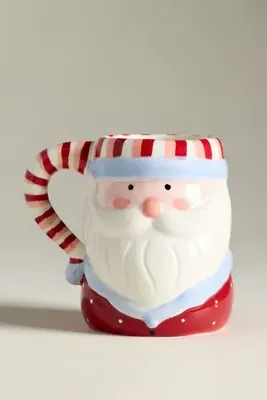Figural Santa Mug - Red, Stoneware by Anthropologie, alternate view