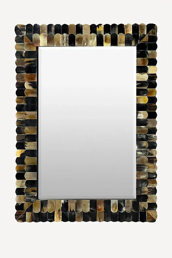 Finley Accent Wall Mirror - Black, Horn product