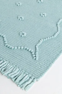 Finley Indoor/Outdoor Flatwoven Tassel Rug - Blue, Polyester product