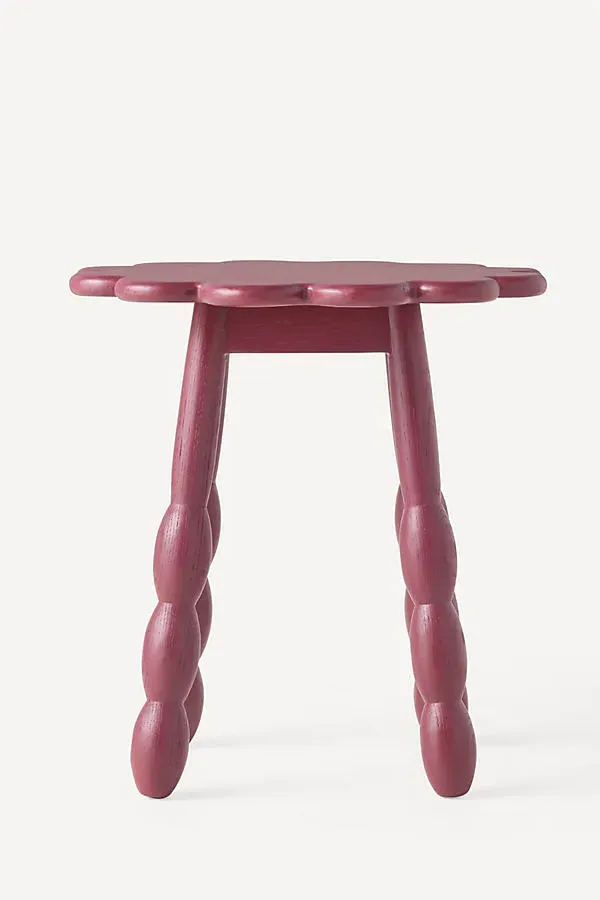 Fir Oak Dining Stool - Purple, Oak by Anthropologie