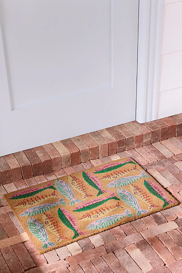Fishy Coir Printed Doormat - Multicolour product