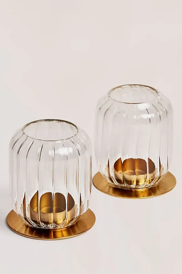 Fleck Kira Glass Lanterns Set of 2 - Gold product
