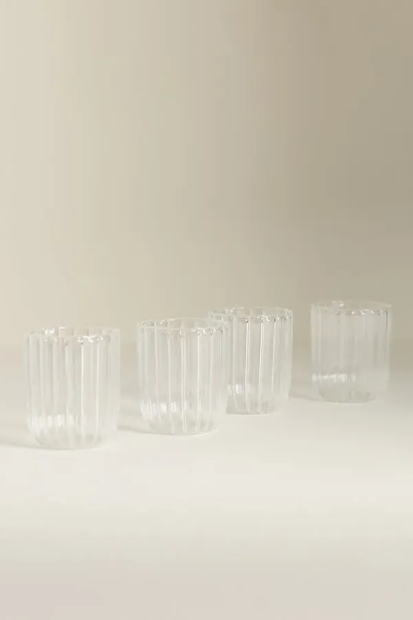 Fleck Kira Short Tumblers Set of 4 - Clear, Borosilicate Glass product