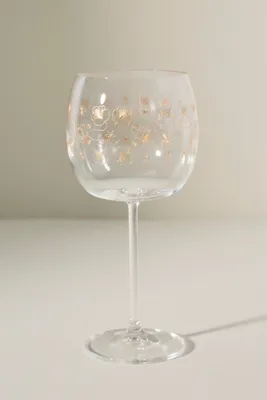 Flora 24k Gold Accent Wine Glasses Set of 4 by Anthropologie, alternate view