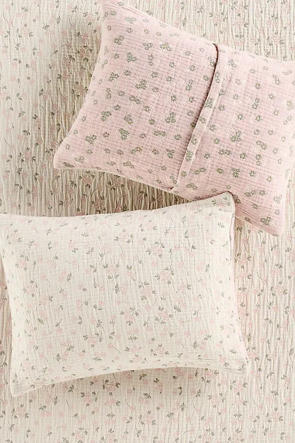 Floral Field Cotton Jacquard Shams, Set of 2 - Queen product