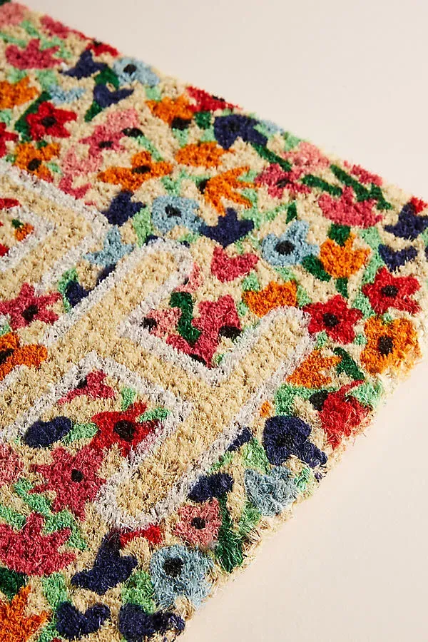 Floral Greeting Doormat - Red product