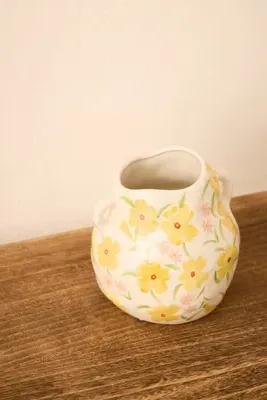 Floral Urn Vase - White, Porcelain product