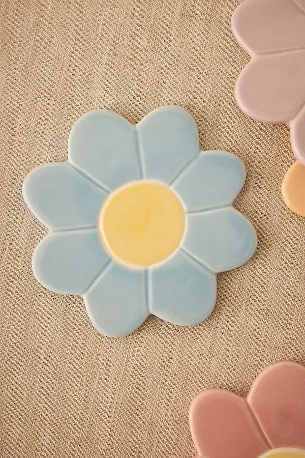 Flower Coaster - Blue, Porcelain product
