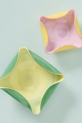 Folded Art Glass Trinket - Green, Soda Lime Glass by Anthropologie, image 2