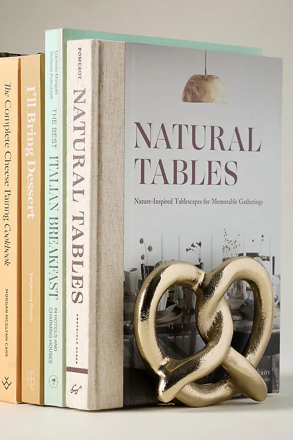 Food Icon Bookends - Gold, Aluminum by Anthropologie