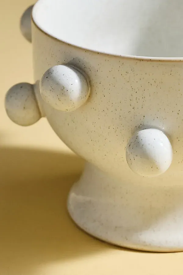 Footed Stoneware Vessel - Ivory product