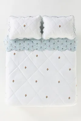 Foster Floral Icon Embroidered Quilted Bedspread product