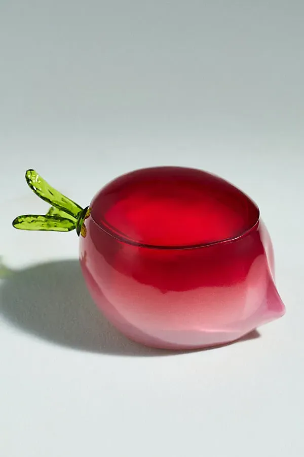Fresh Off The Vine Figural Radish Glass Candle - Red, Cotton product