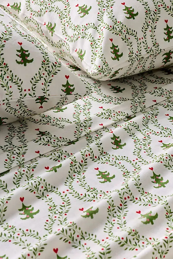 Full Size Printed Sheet Set - Green, Cotton Modal by Anthropologie, image 2