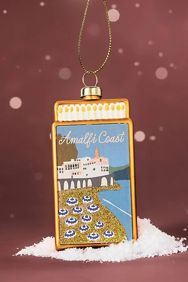 Furbish Studio Glass Matchbook Ornaments Abroad Edition - Gold by Anthropologie