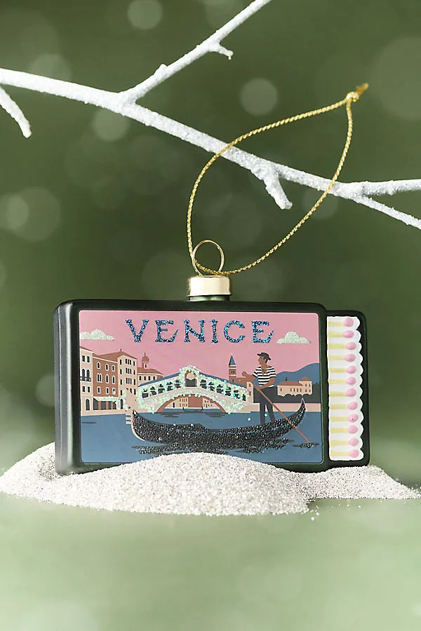 Furbish Studio Glass Matchbook Ornaments Abroad Edition - Pink by Anthropologie