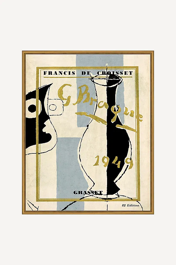 G Braque Vintage French Poster Wall Art - Beige product