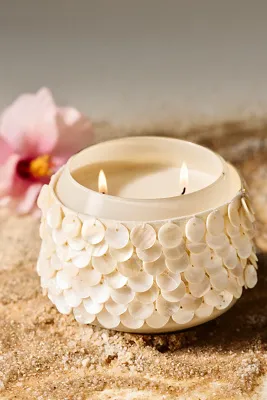 Gather Candle Medium Hibiscus Tide - White by Anthropologie, image 2