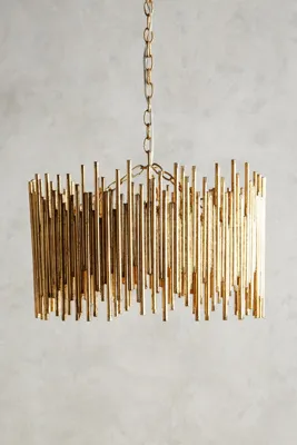Gathered Glow Metal Chandelier - Gold product