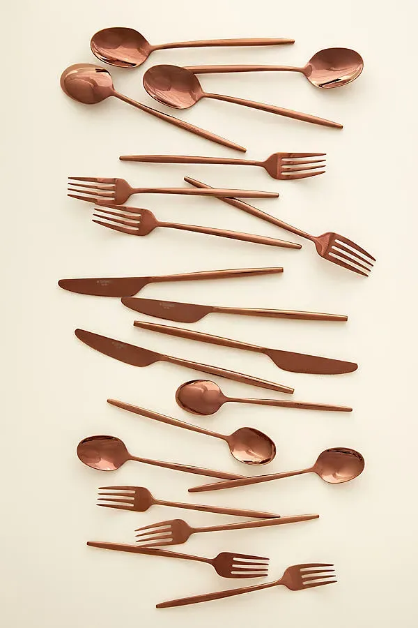 Gaze Mirror 20-Piece Flatware Place Setting - Copper product