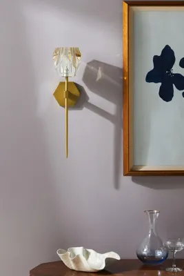 Gemma Crystal Metal Sconce Wall Light - Gold product