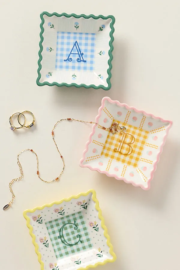 Georgia Monogram Stoneware Trinket Dish product