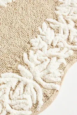 Geraldine Small Tufted Bath Mat - Beige, Cotton product