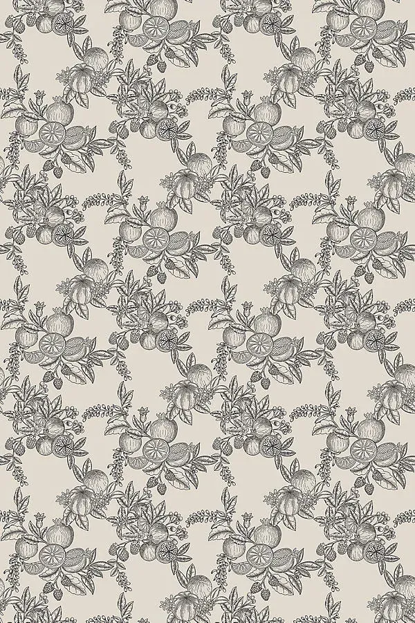Gerty Fruit Toile Wallpaper - Black product