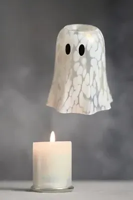 Ghost Woody Leather & Leaves Cheena Glass Cloche Candle product
