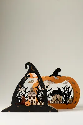 Ghostly Light-Up Mantle Decor - Orange product