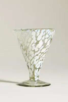 Gia Stemless Martini Glass - White, Soda Lime Glass by Anthropologie, alternate view