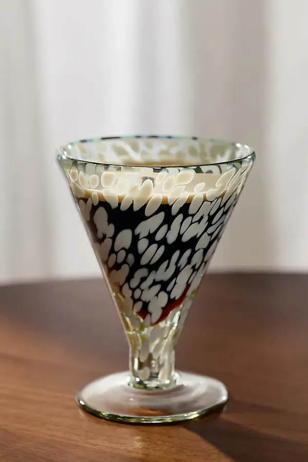 Gia Stemless Martini Glass - White, Soda Lime Glass by Anthropologie