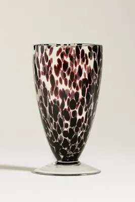 Gia Tortoise Goblet - Black, Soda Lime Glass by Anthropologie, alternate view