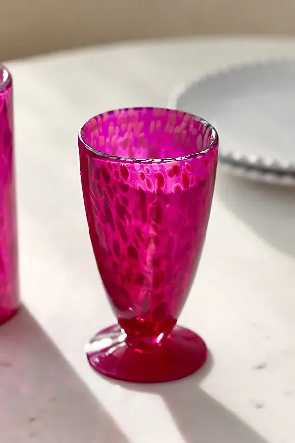 Gia Tortoise Goblet - Pink, Soda Lime Glass by Anthropologie