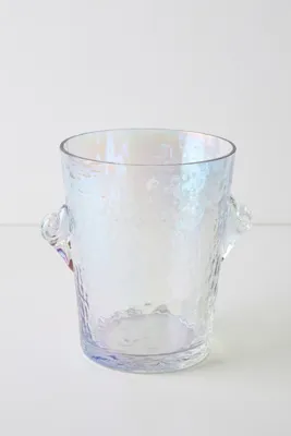 Gigi Hammered Ice Bucket - White, Soda Lime Glass product