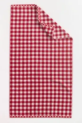 Gingham Cotton Woven Towel Collection - Red, Cotton by Anthropologie, image 2