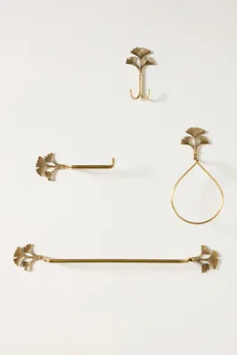 Gingko Leaf Towel Ring - Brass product