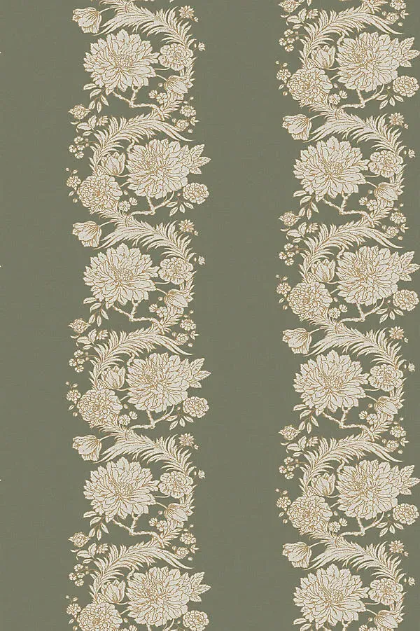 Gisela Floral Columns Wallpaper - Green product